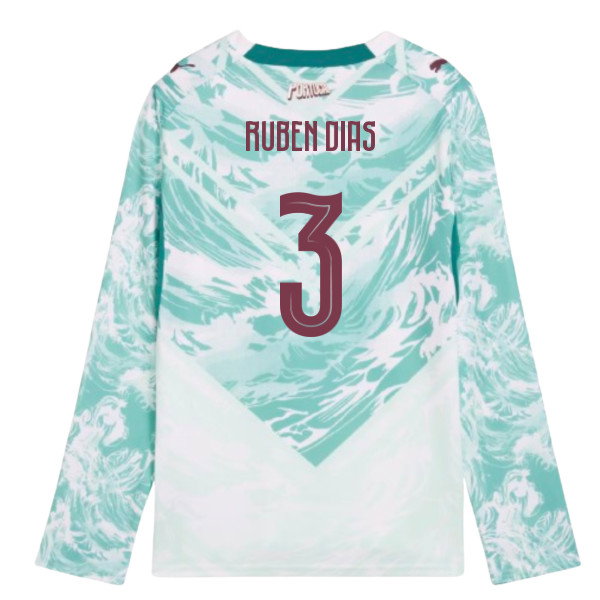 2026-2027 Portugal Long Sleeve Away Shirt (Kids) (Ruben Dias 3)-SoccerKits Hub | Buy Soccer Jerseys Online